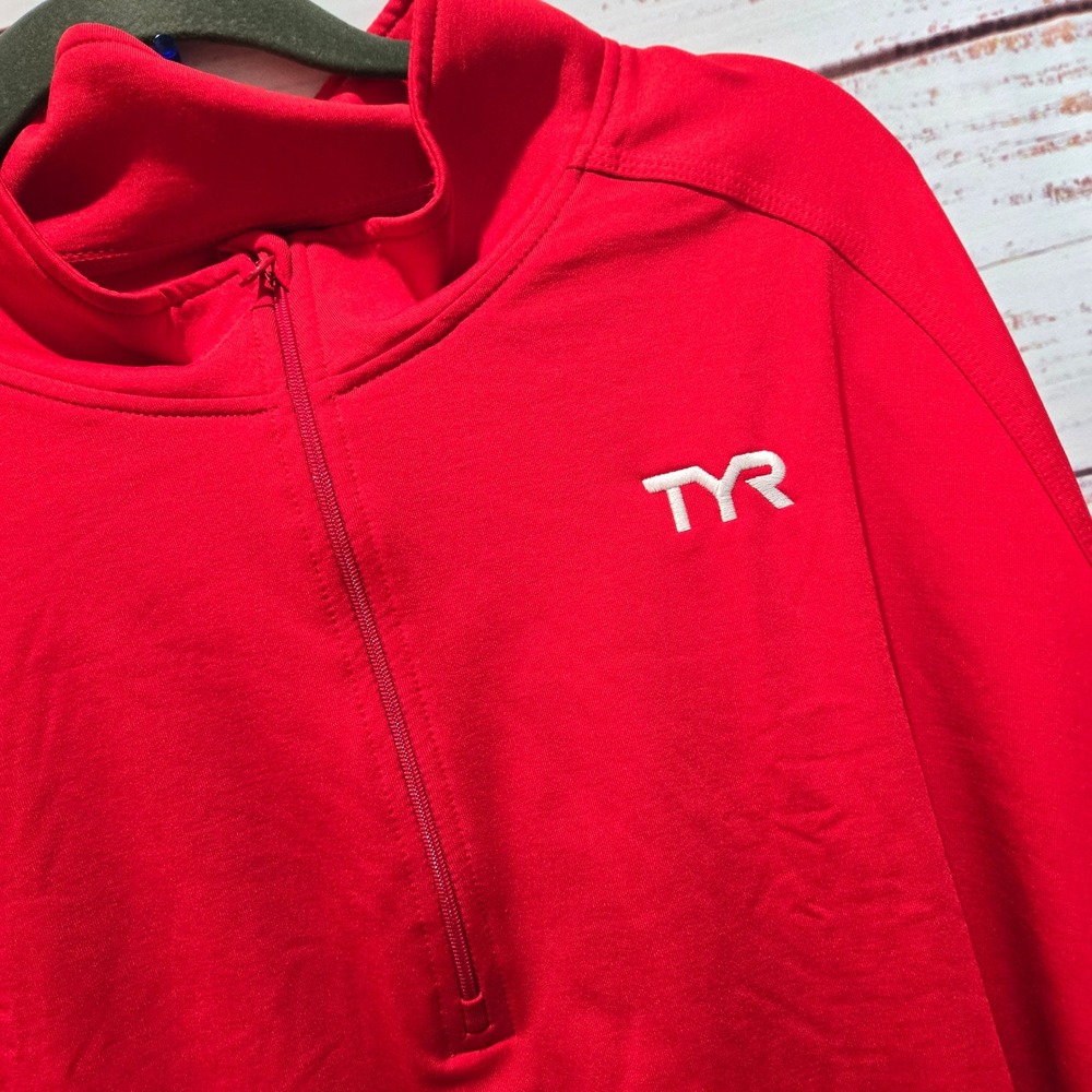 TYR Red 4XL 1/4 Zip Pullover NWT Long Sleeve Men Athletic‎ Performance Shirt